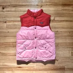 09年製 Patagonia スナップボタン中綿ベスト　赤/ピンク