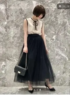 【LOULOU WILLOUGHBY】ボリュームチュールギャザースカートのサムネイル