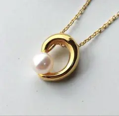 【美品】TASAKI　タサキ　パール　ネックレス　ゴールドカラー　シルバー925のサムネイル