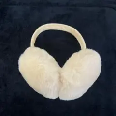 クリーム色 ファー 耳あて・イヤーマフ