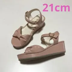 キッズ ピンク エナメル シューズ 21.0cm 発表会　フォーマル