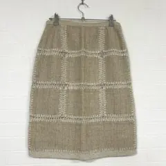 789 CORDIER パッチワーククロシェニットスカート サイズ40のサムネイル