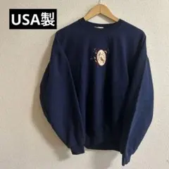 USA製 90s navy 鳥刺繍　スウェット　XL GAP champion