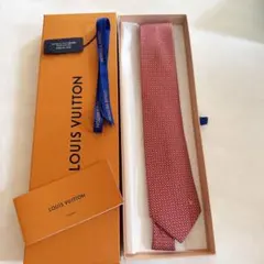 LOUIS VUITTON レッド ネクタイ ネクタイ ロゴ 箱付き 美品 赤