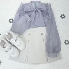 evelyn スリットミニスカート アイボリー