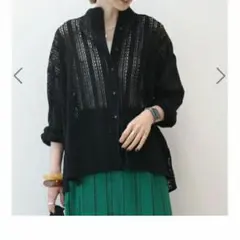 アメリカンホリック　バンドカラーレースシャツ