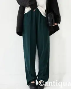 《極美品》antiquaアンティカジョガーパンツ・再販。ダークグリーンM完売品
