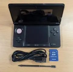 ニンテンドー 3DS 黒 コスモブラック 本体 付属品 任天堂　607