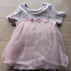 ***様 リボン付きフリルピンクトップス　レギンスセット