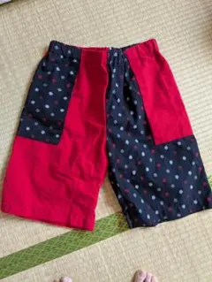 絣の組み合わせハーフパンツ