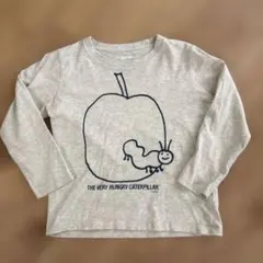 graniph はらぺこあおむし120 グラニフ 長袖Tシャツ グレー りんごのサムネイル