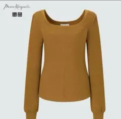 UNIQLO　マメ　ヒートテックウールブレンドワッフルスクエアネック　L