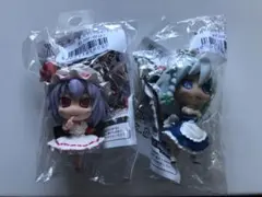 東方project SD 咲夜 レミリア 2点 キーチェーンマスコットフィギュア