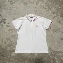 00s adidas ポロシャツ y2k cityboy パンク 海外 白ピンクのサムネイル