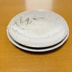 竹模様と花模様の皿セット直径约23·24cm