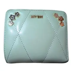 MARY QUANT プチデイジーメタルキルト 二つ折り財布 ライトグリーン