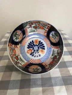 有田焼 伊万里焼 古伊万里 金彩 色絵 大鉢 鉢 七寸鉢 管理A4489