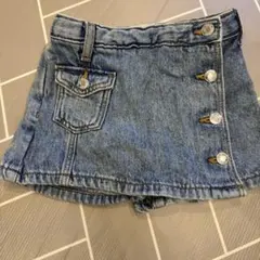 ZARA デニム ボタン付きキュロット