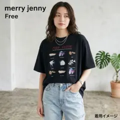 merry jennyメリージェニー熱帯魚FISH GUIDE Tシャツ 黒 Fのサムネイル