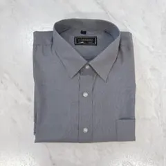 ビジネス きれいめ カッターシャツ ワイシャツ 半袖 L グレー クールビズ