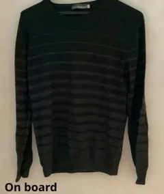 【On board】黒のストライプニットセーター