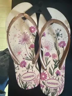 havaianas フラワーパターン ビーチサンダル 37-38