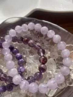 おまけ付き 希少エンジェルシリカ等天然石ブレスレット3本セット⑩