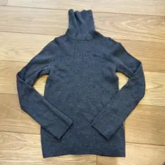 バーバリーブルーラベル　グレー タートルネック 100%ウールセーター38サイズ
