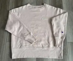 Champion ピンク クルーネック スウェット S