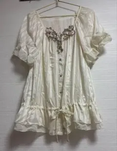 アクシーズファム✴︎アイボリー 半袖ブラウス