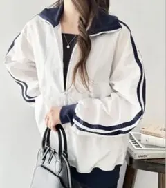 ナイロントラックジャケット オフホワイト M