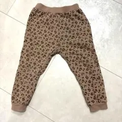 【100cm】レオパード柄スウェットパンツ 長ズボン