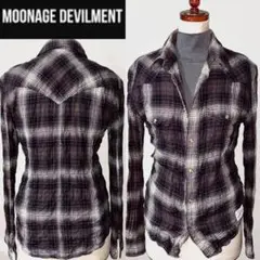 新品 近い美品 MOONAGE DEVILMENT 2.4万程 シワ加工 シャツ