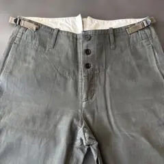 ordinary fits ヘリンボーンディテールパンツ　カーキ　サイズ1のサムネイル