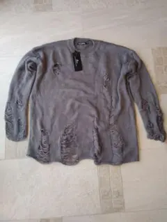 ニット　セーター　ダメージニット　ダメージセーター