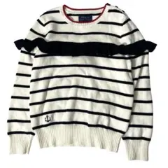 POLO RALPH LAUREN ボーダーフリルニット846