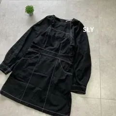 SLY 黒 ミニワンピース 長袖