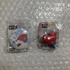 くら寿司　BT21 フィギュア 缶バッジ TATA RJ びっくらポン