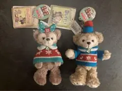 ダッフィー シェリーメイ　クリスマス　ぬいぐるみ　ストラップ　バッジ