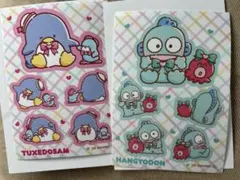 サンリオキャラクターズ　ハンギョドン　ステッカーシール　タキシードサム　ハピダン