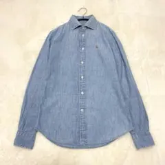 【現行品】ポロラルフローレン シャンブレーシャツ ポニー刺繍 長袖 Sサイズ
