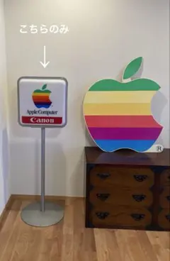 비매품 レア！ Apple Mac アップル レインボー レインボーロゴ 看板