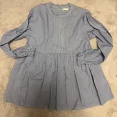 pom ponette junior 長袖 ストライプ ブラウス LLのサムネイル