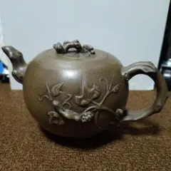 中国美術 紫砂 緑泥 南瓜急須 茶壷 在銘 古玩 V R8237 - メルカリ
