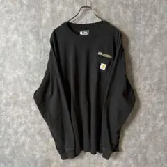 モ*ン様 Carhartt ロングスリーブTシャツ XL ブラック 刺繍ロゴ　メ