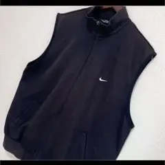 NIKE ナイキ ベスト ジップアップ ブラック 刺繍ロゴ XL