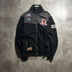 00s archive sweat jacket y2k 刺繍ワッペン