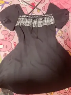 ホビ服 半袖ミニワンピース ブラック オタ活