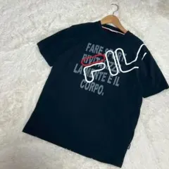 FILA フィラ 半袖Tシャツ ビッグロゴプリント 黒 L M126のサムネイル