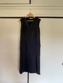 トゥモローランド　リネンワンピース　紺色